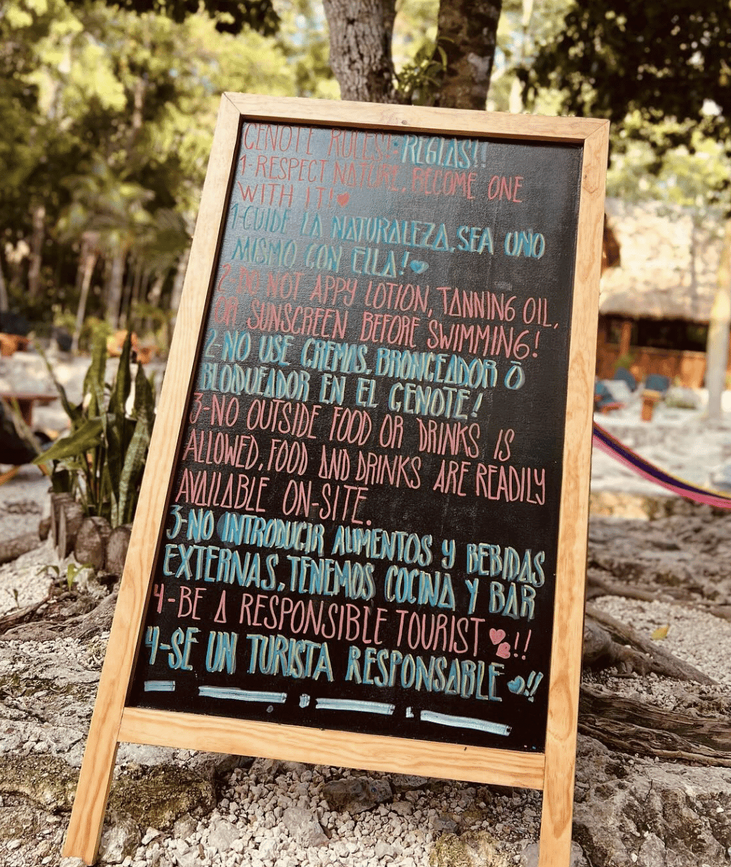 Rules at Calavera Cenote