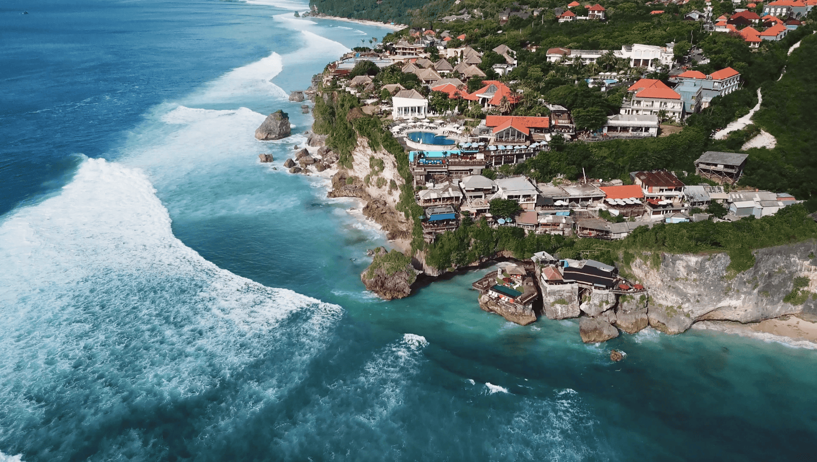 Aerial view of Suluban Beach