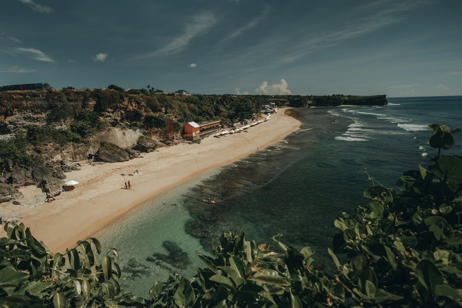 Balangan beach in bali aerial view