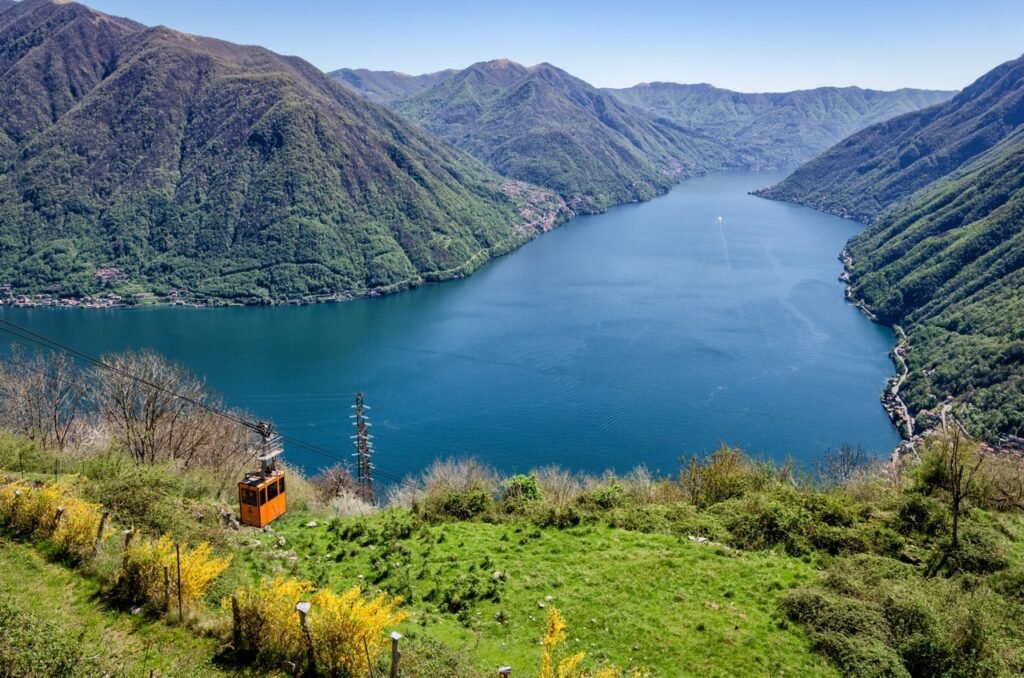 Map of Lake Como (Best Towns, Hotels & How to Plan Your Trip) 25 Cable car from Argegno into the mountains.