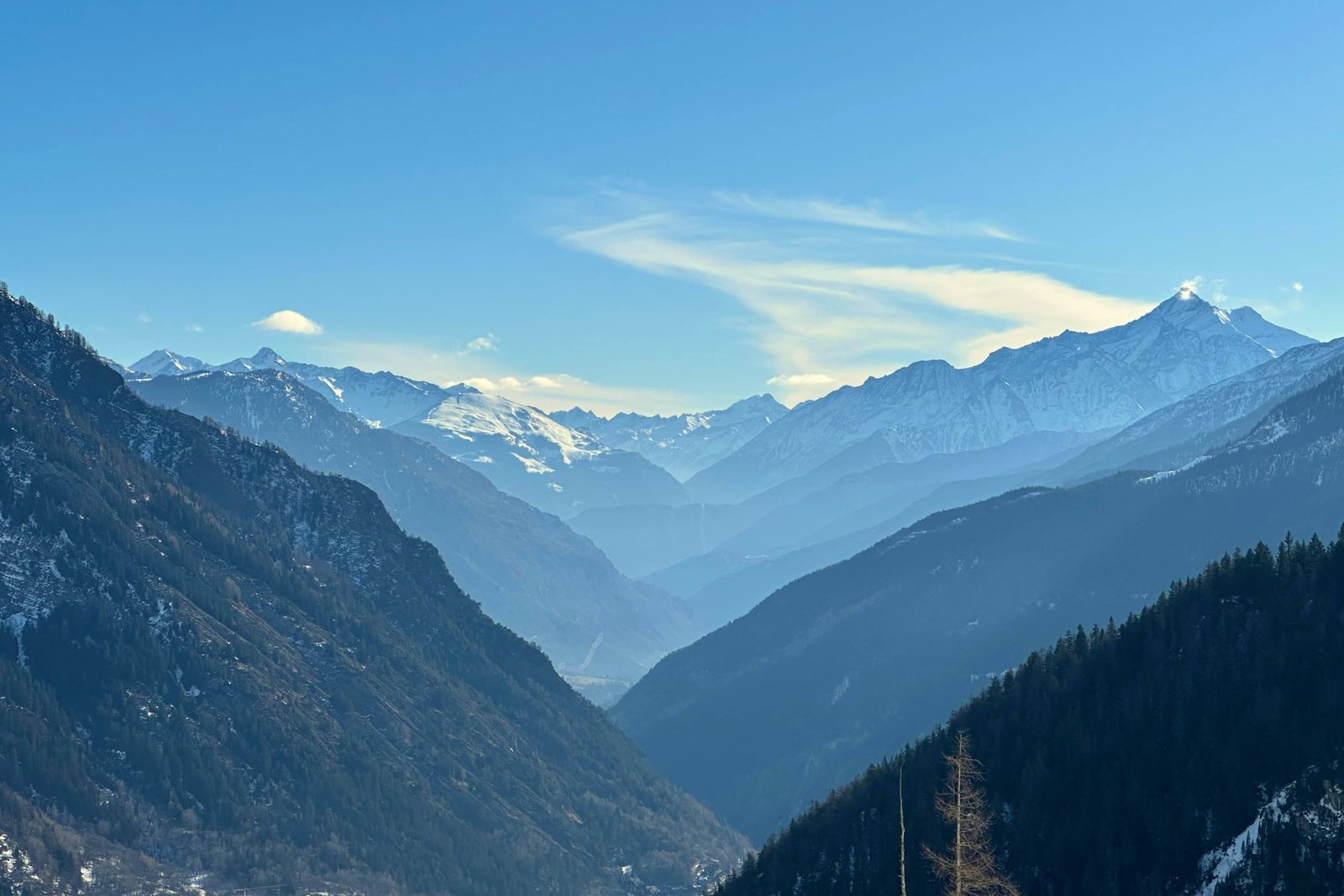 Courmayeur, view to Aosta valley