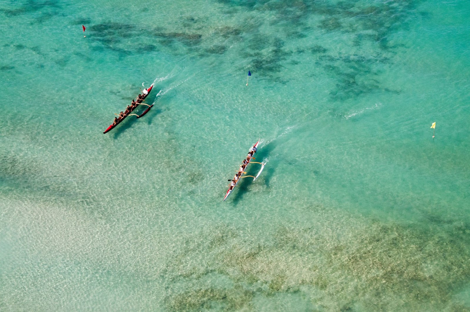 Outrigger canoe in French Polynesia