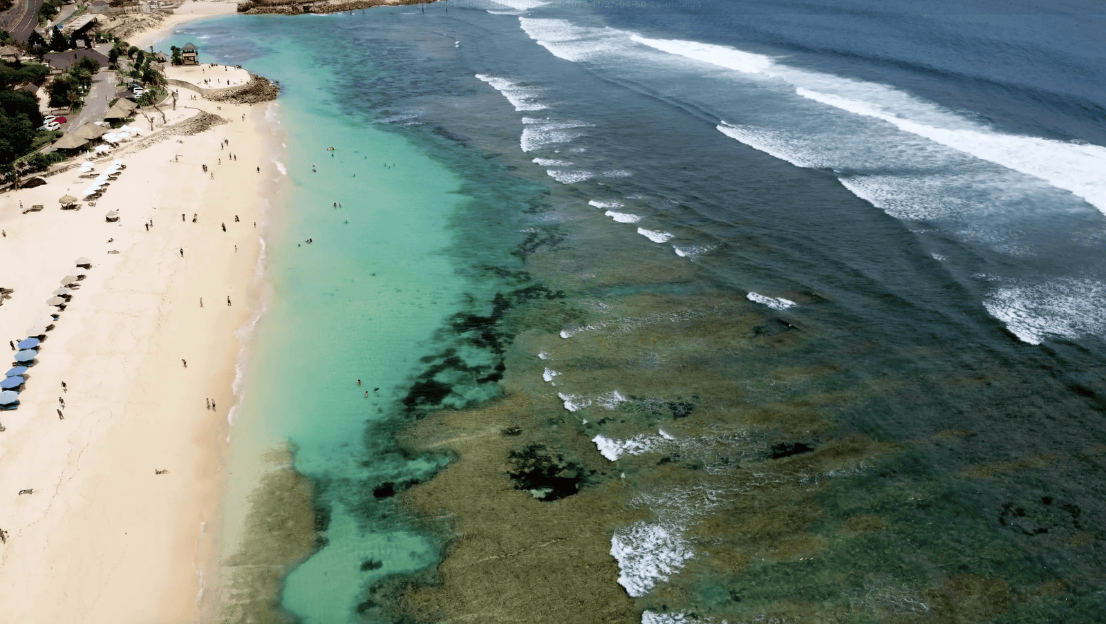 Melasti Beach and sea