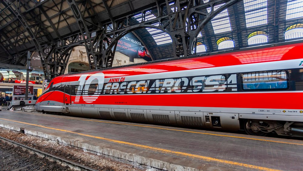 Frecciarossa train from Venice to Lake Como