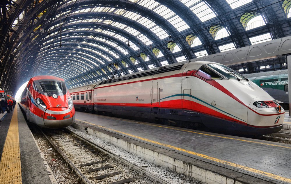 Trenitalia train in Milan station