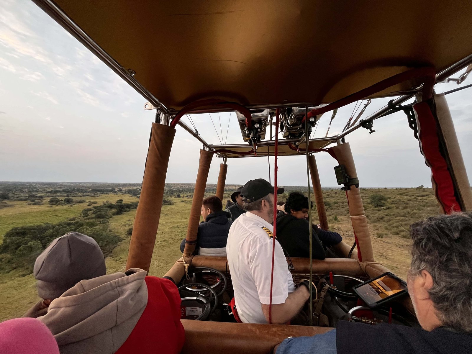How the hot air balloon like from the inside