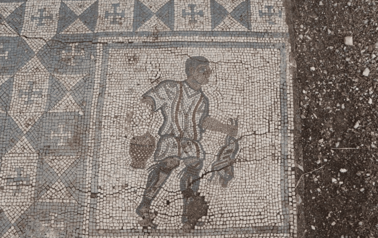 Mosaics at the site. 