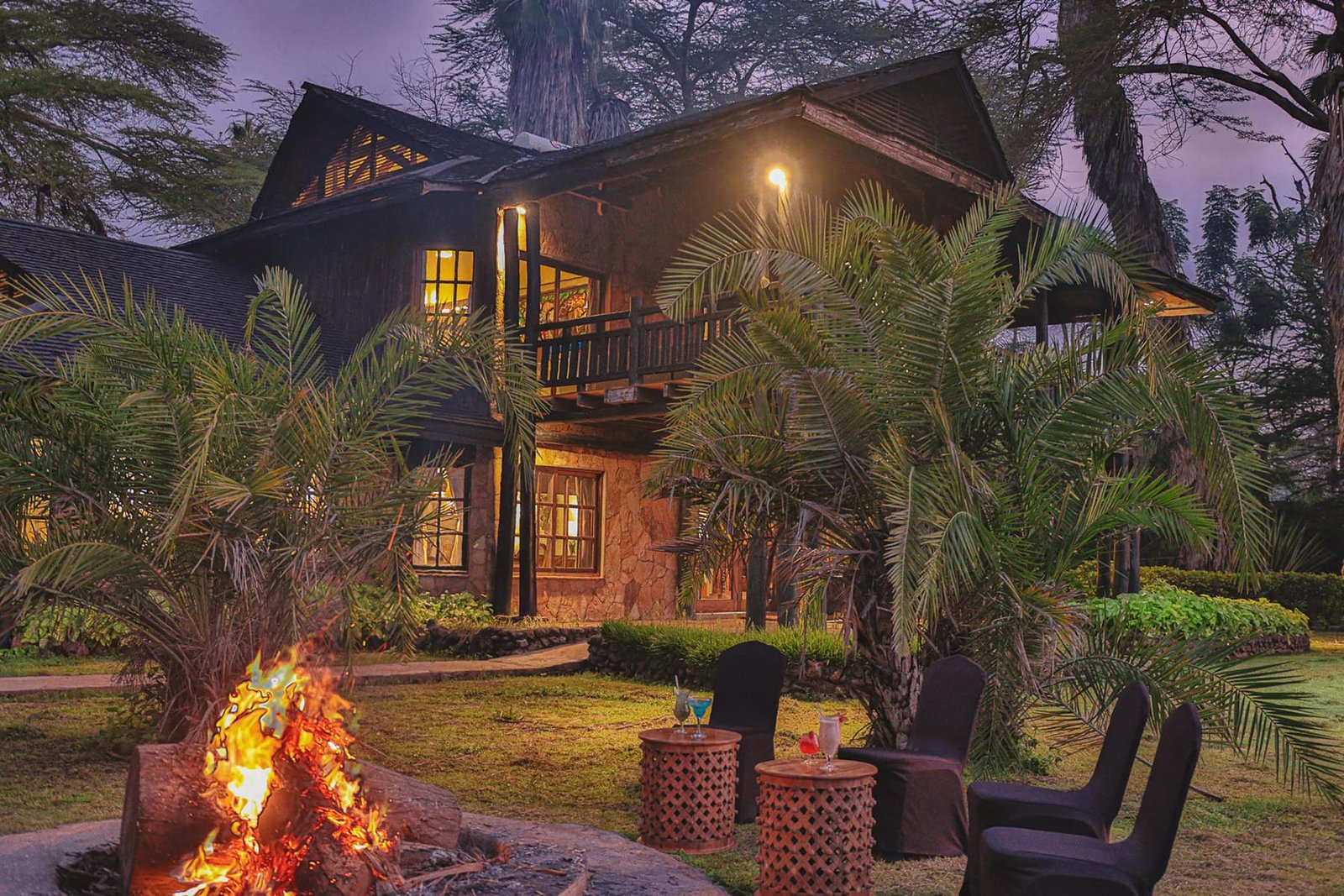 Bonfire at Ol Tukai Villa