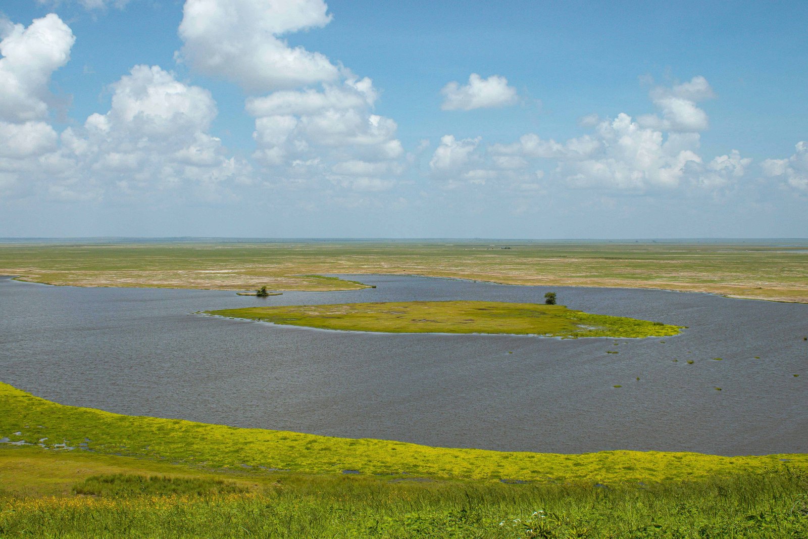 View over the plains from the observation hill.