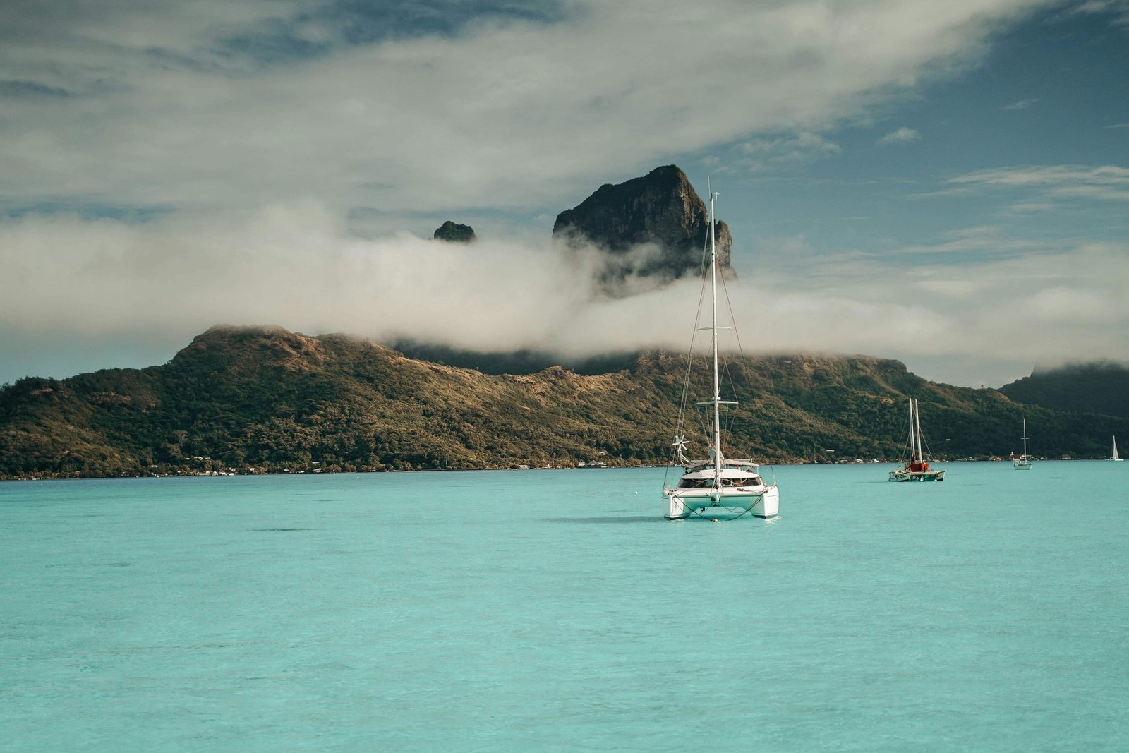 Catamaran in bora bora