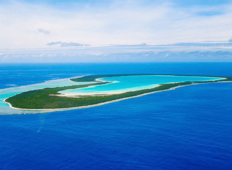 Tupai Island atoll in French Polynesia