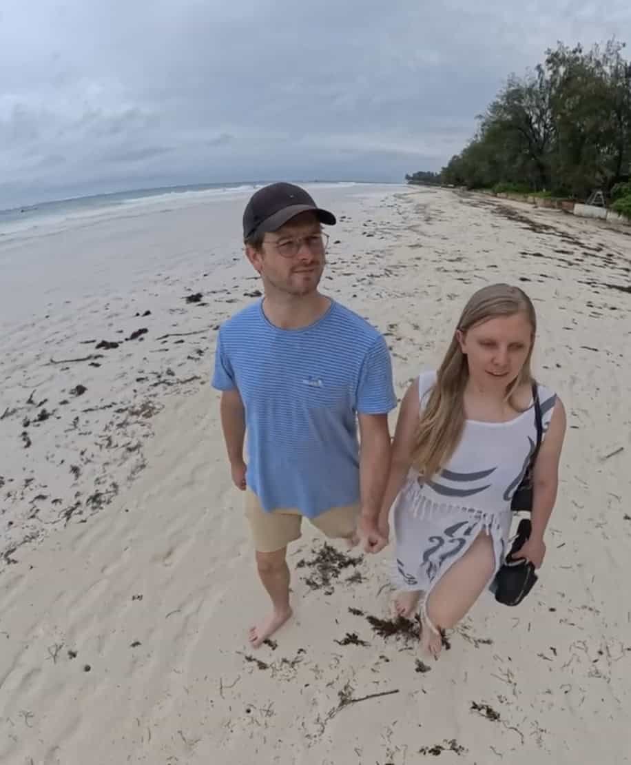 Morning walk on Diani Beach