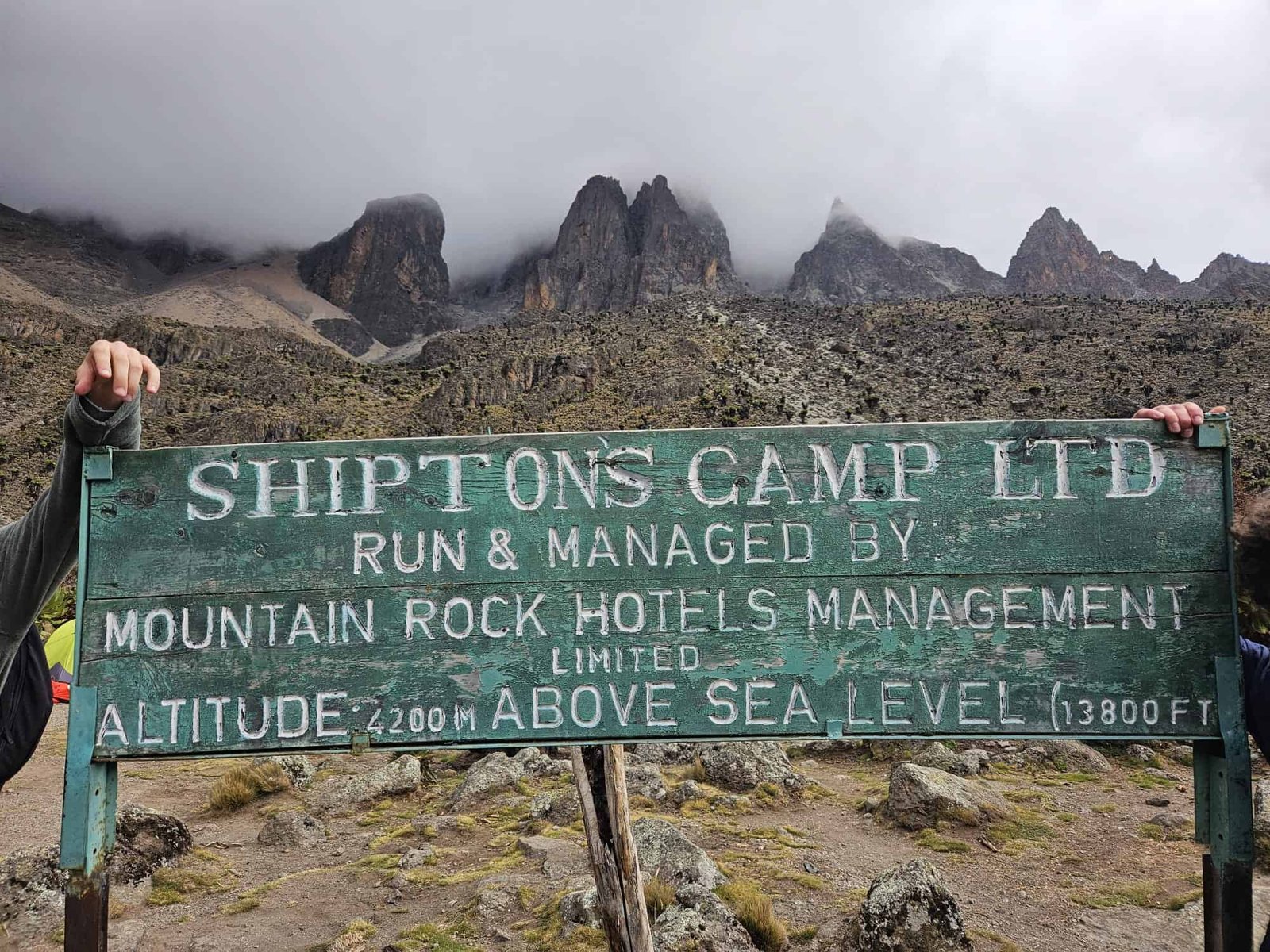 View at Shiptons camp on Mount Kenya