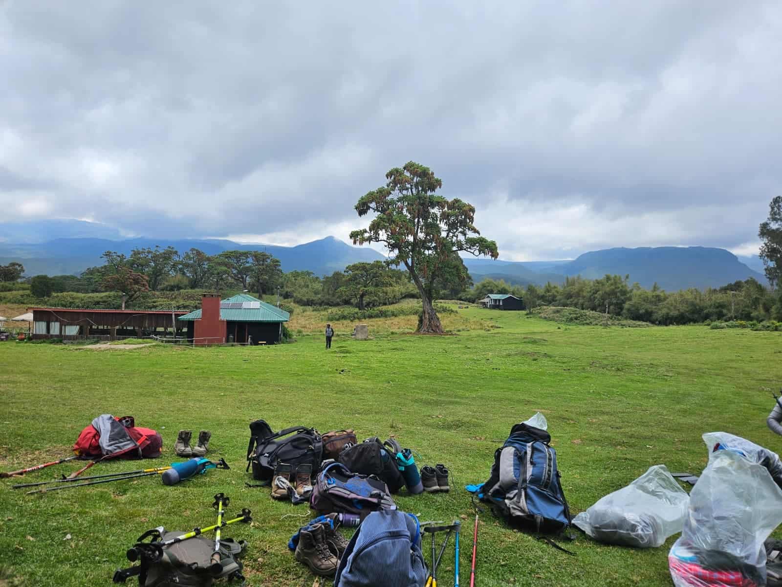 One of the mountain huts in the morning 