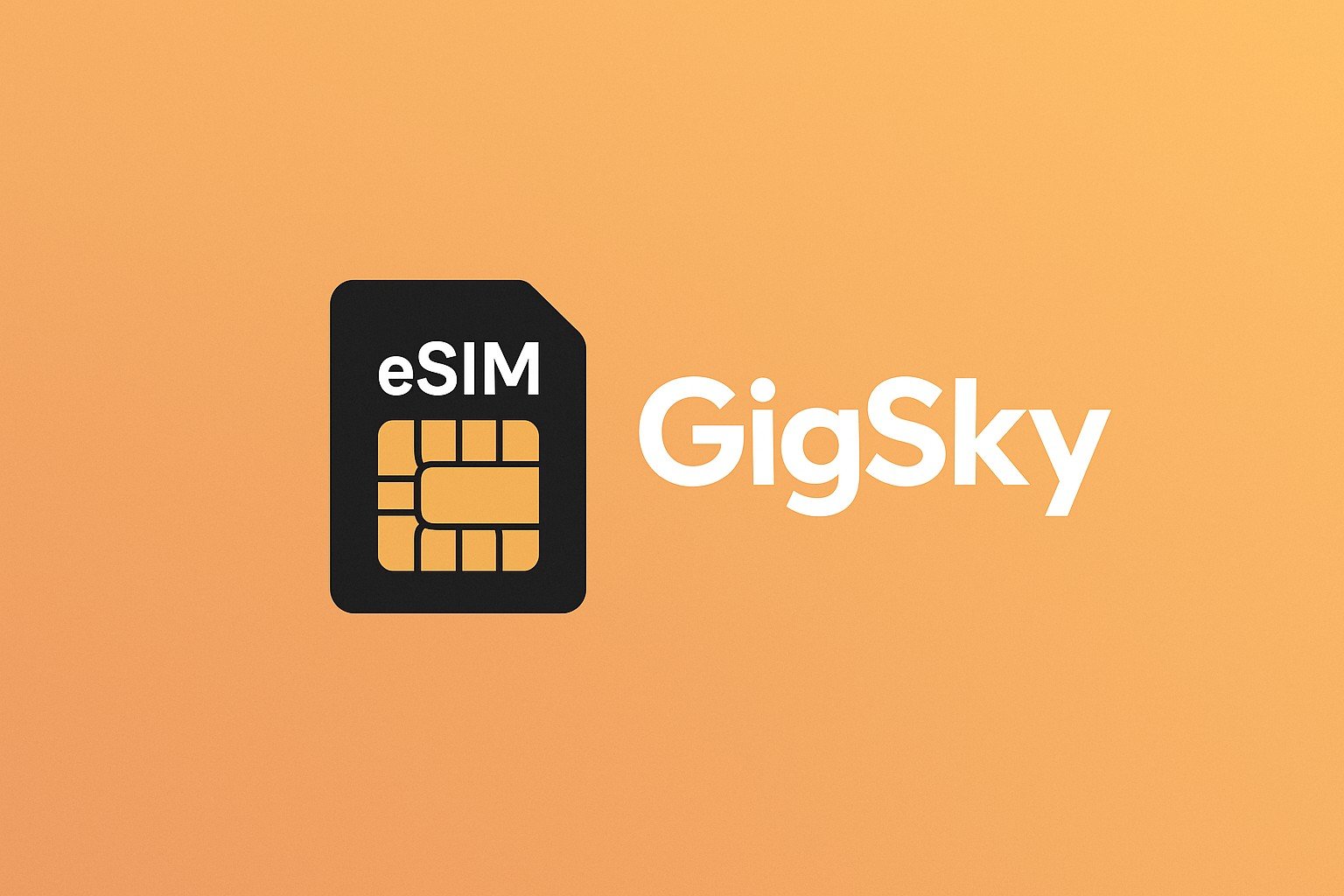 Thumbnail image GigSky esim logo with orange background