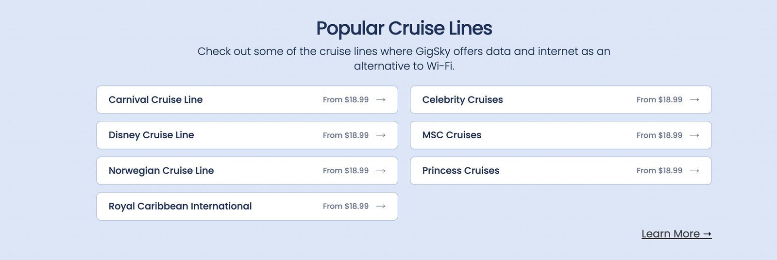 Cruise ship plans from GigSky 