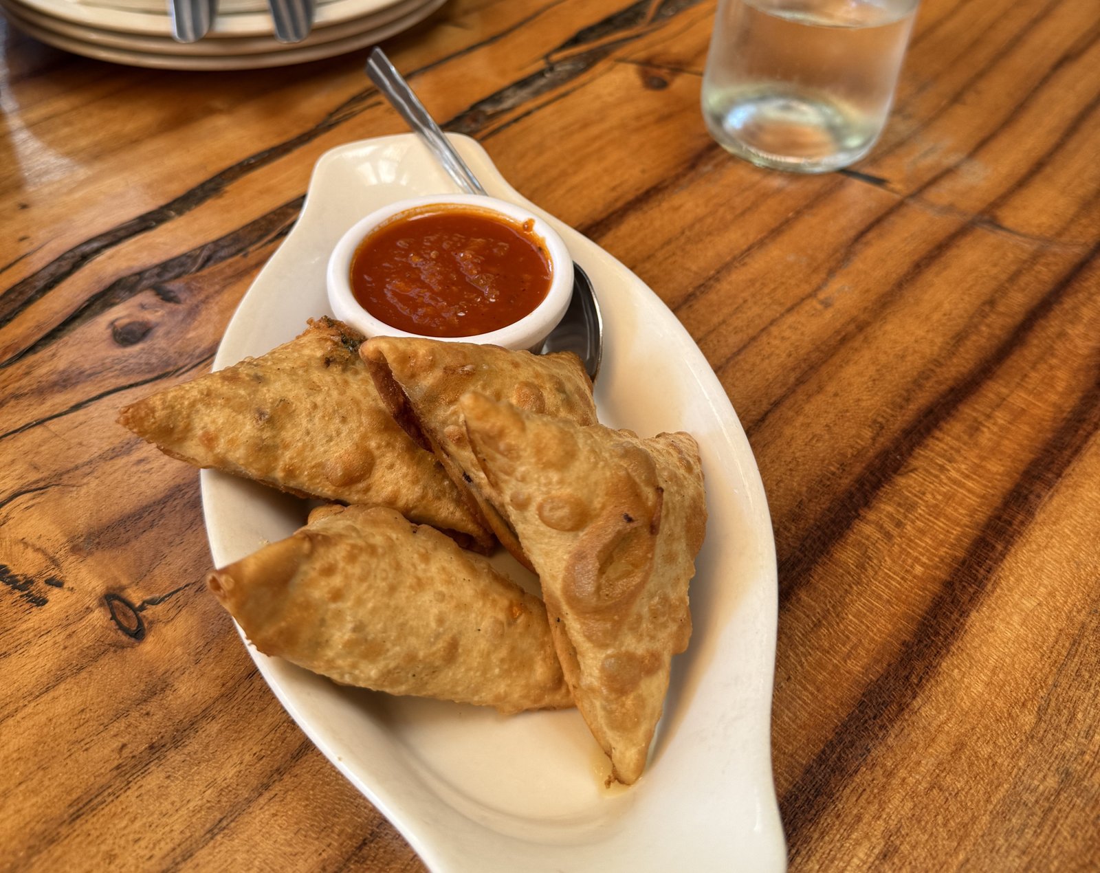 Feta samosas at Carnelley's