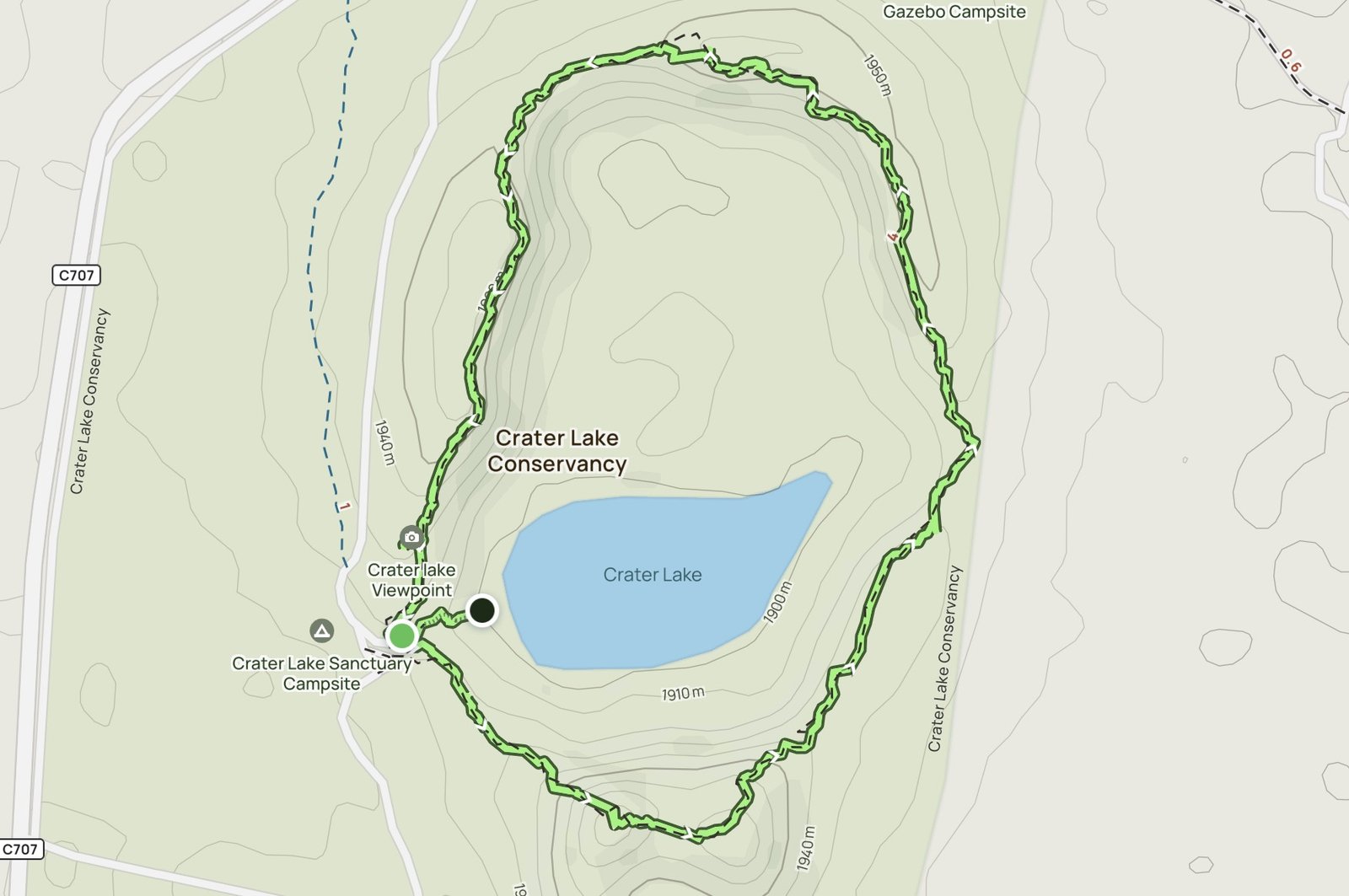 Overview of the Crater Lake hike