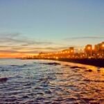 Boardwalk sunset in Montevideo