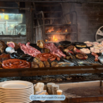 Mercado Del Puerto meat over wood-fired grill